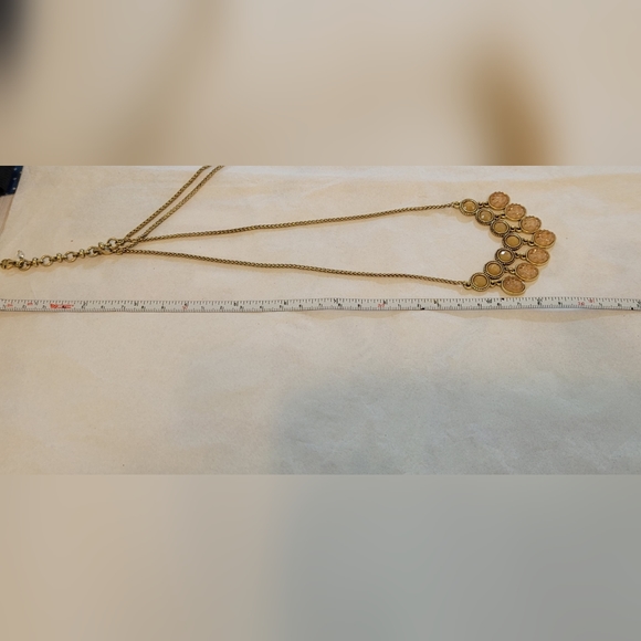 Lucky Brand Vintage Yellow Two Strand Necklace - Lariat and Statement - Picture 9 of 16